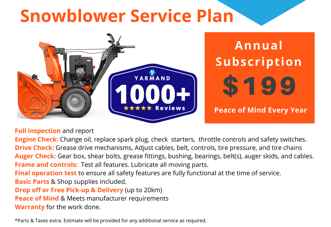  Snowblower Repair Service Ottawa  