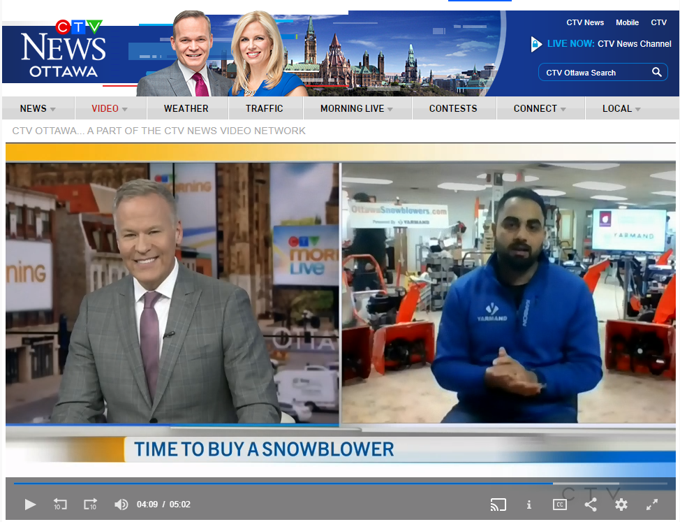 CTV News Ottawa Snowblowers YARMAND